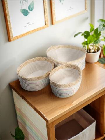 Кошики для зберігання, 3 шт. - різнобарвний