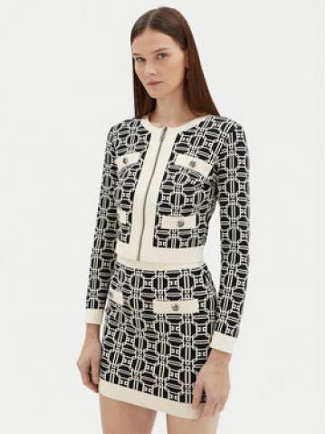Elisabetta Franchi Кардиган MK-32B-47E2-V340 Чорний Regular Fit Elisabetta Franchi Кардиган MK-32B-47E2-V340 Чорний Regular Fit