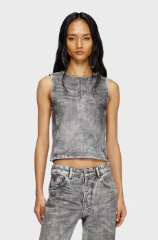 Женский серый джинсовый топ DE-PINAR Серый M Diesel A16857 0ABCS