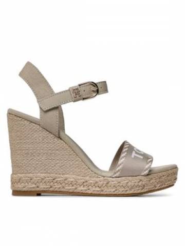 Tommy Hilfiger Еспадрильї Seasonal Webbing Wedge FW0FW07088 Бежевий