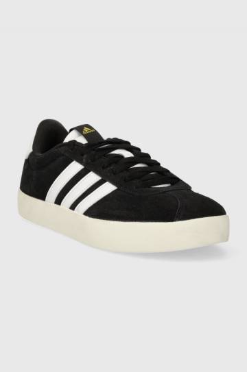 Кожаные кроссовки adidas COURT цвет чёрный Кожаные кроссовки adidas COURT цвет чёрный