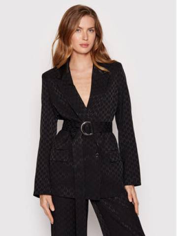 KARL LAGERFELD Піджак Monogram 221W1405 Чорний Regular Fit KARL LAGERFELD Піджак Monogram 221W1405 Чорний Regular Fit