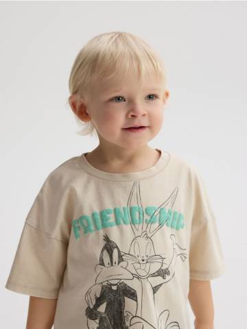 Reserved - BABIES` T-SHIRT - світло-сірий - 290CJ-09X Reserved - BABIES` T-SHIRT - світло-сірий - 290CJ-09X