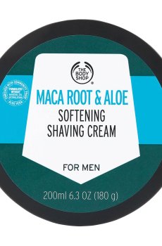 Мужской крем для бритья The Body Shop Softening Shaving Cream Корень маки и алоэ, 200 мл