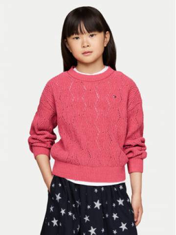 Tommy Hilfiger Светр Chenille KG0KG08153 Рожевий Regular Fit Tommy Hilfiger Светр Chenille KG0KG08153 Рожевий Regular Fit