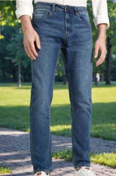 Джинси slim - темно-синій