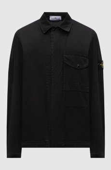 Черная куртка в стиле рубашки