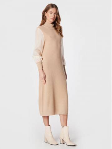 Peserico Трикотажна сукня E82073F12 Бежевий Regular Fit Peserico Трикотажна сукня E82073F12 Бежевий Regular Fit