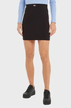 Женская черная юбка TJW XS BADGE BODYCON MINI SKIRT Черный S Tommy Jeans DW0DW15918