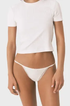 Женские белые трусики Белый S womensecret 872306