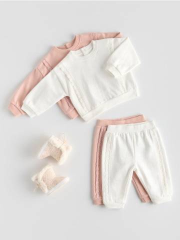 Reserved - Бавовняний комплект - кремовий - 870GK-01X