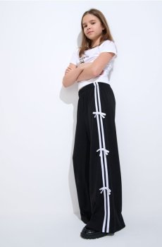 Штани wide leg - чорний
