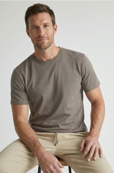 Бавовняна футболка basic - кавовий