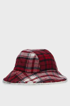 Женская шерстяная панама в клетку TOMMY CHECK BUCKET HAT Разноцветный ONESIZE Tommy Hilfiger AW0AW15313