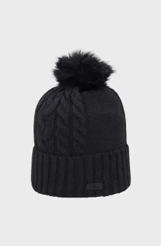 Женская черная шапка KNITTED HAT FLEECE LINING Черный ONESIZE CMP 5505818-U901