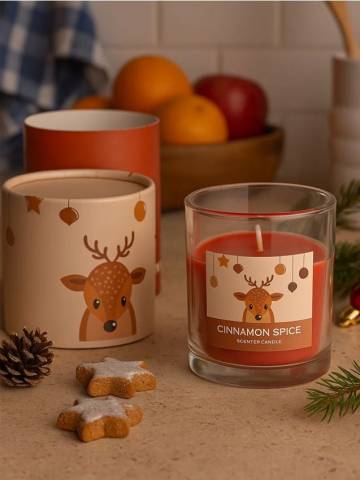 Ароматична свічка Cinnamon Spice - помаранчевий Ароматична свічка Cinnamon Spice - помаранчевий