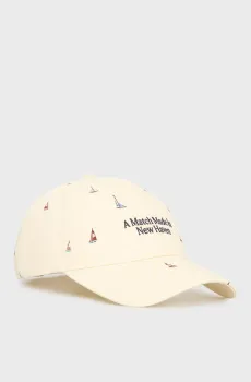 Мужская белая кепка с узором BOAT GRAPHIC CAP Белый ONESIZE Gant 9900282