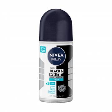 Антиперспирант NIVEA MEN Черное и Белое невидимый: свежий, шариковый, 50 мл Антиперспирант NIVEA MEN Черное и Белое невидимый: свежий, шариковый, 50 мл