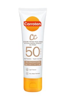Солнцезащитный CC-крем для лица Carroten CC Suncare Tinted Face Cream, SPF 50, 50 мл