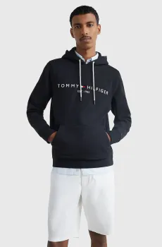 Мужское черное худи CORE TOMMY LOGO HOODY Черный L Tommy Hilfiger MW0MW10752