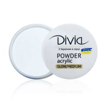 Акриловая пудра для ногтей Divia Acrylic Powder Slow/Medium, AS15 Super White, 18 г (Di1807) Акриловая пудра для ногтей Divia Acrylic Powder Slow/Medium, AS15 Super White, 18 г (Di1807)