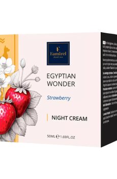 Ночной крем для лица Famirel Wonder World Egyptian Wonder Strawberry Night Cream, 50 мл