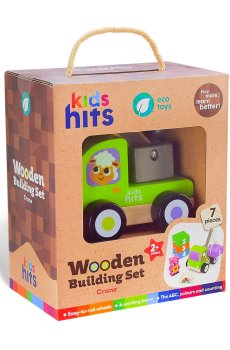 Деревянная игрушка Kids Hits Кран, 16*19*10.3 см, в коробке, от 2 лет (KH20/015)