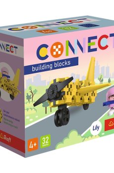 Детский конструктор Trefl Connect Самолет, от 4 лет, 32 детали (62042)