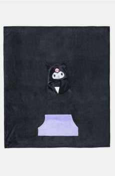 Плед з капюшоном Kuromi - чорний