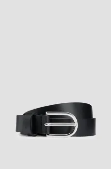 Женский черный кожаный ремень Черный 80 HUGO 50503468;001