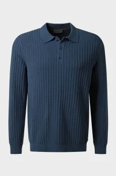 Мужское темно-синее поло Синий L Pierre Cardin PC.-C5 51414.5105