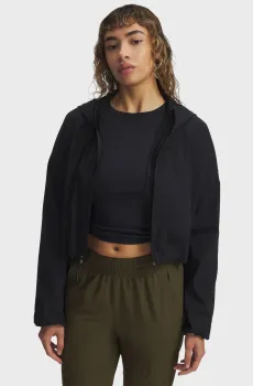 Женское черное худи Unstoppable Woven Rstop LS Черный XS Under Armour 6005967-003