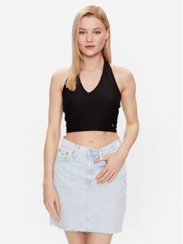 Tommy Jeans Топ DW0DW15303 Чорний Slim Fit Tommy Jeans Топ DW0DW15303 Чорний Slim Fit