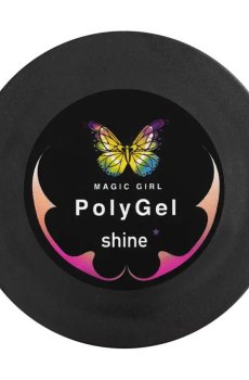 Полигель для наращивания ногтей Magic Girl PolyGel Shine No.3 Бежевый с шиммером, 15 мл