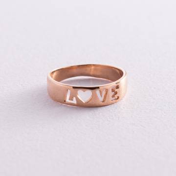 Золотое кольцо "Love" к04879 Золотое кольцо "Love" к04879