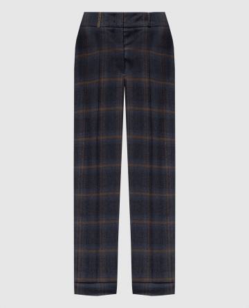 Серые брюки из шерсти в клеточку Серые брюки из шерсти в клеточку