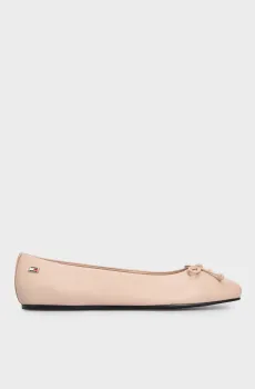 Женские пудровые кожаные балетки ESSENTIAL CHIC BALLERINA Розовый 37 Tommy Hilfiger FW0FW08059