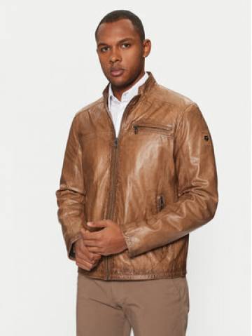 Milestone Шкіряна куртка Marco 991063 20305 Коричневий Regular Fit Milestone Шкіряна куртка Marco 991063 20305 Коричневий Regular Fit
