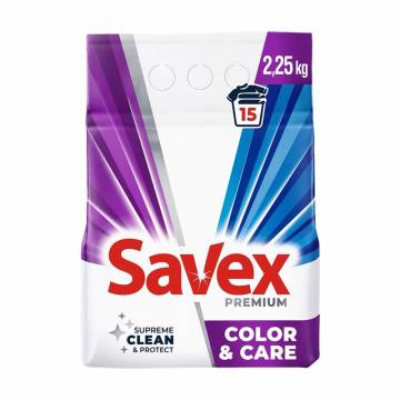 Стиральный порошок Savex Premium Color & Care, 15 стирок, 2.25 кг Стиральный порошок Savex Premium Color & Care, 15 стирок, 2.25 кг