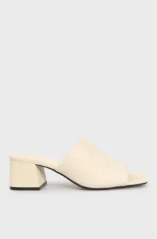 Женские белые мюли HEEL SLIDE 50 - JACQ Белый 39 Calvin Klein HW0HW02387