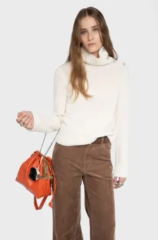 Женский белый кашемировый свитер Nalma Белый XS ZADIG&VOLTAIRE KWSW02923_ECRU