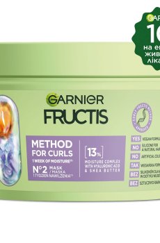 Увлажняющая маска Garnier Fructis Curls Method Mask для волнистых и вьющихся волос, 370 мл