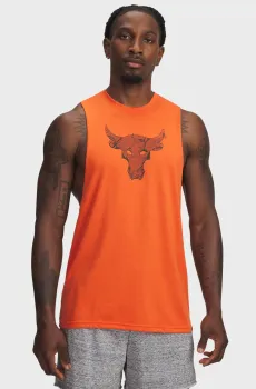 Мужская оранжевая майка Pjt Rck Q4 SL Graphic Оранжевый L Under Armour 6005057-844