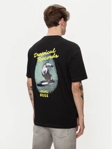 Boss Футболка Te_Records 50515553 Чорний Relaxed Fit Boss Футболка Te_Records 50515553 Чорний Relaxed Fit