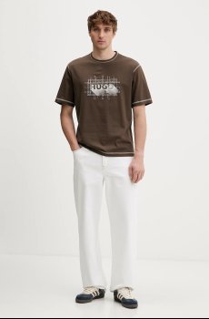 Хлопковая футболка Hugo Blue Nothal