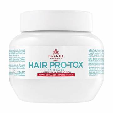 Маска для волос Kallos Cosmetics Pro-tox с кератином, коллагеном и гиалуроновой кислотой, 275 мл Маска для волос Kallos Cosmetics Pro-tox с кератином, коллагеном и гиалуроновой кислотой, 275 мл