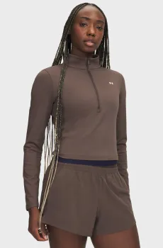 Женская темно-коричневая спортивная кофта Motion 1/2 Zip-BRN Коричневый S Under Armour 6013775-200