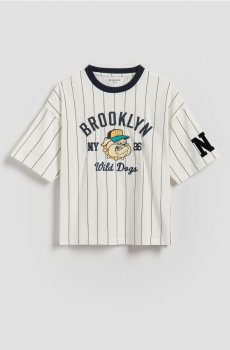 Reserved - Бавовняна футболка - кремовий - 952HR-01X