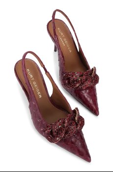 Кожаные туфли Kurt Geiger London Crystal Chain Slingback
