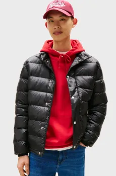 Мужская черная куртка LIGHT DOWN Черный M Tommy Jeans DM0DM21937